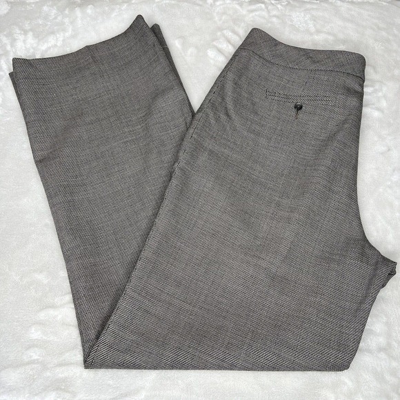 Pendleton Black & White Savvy Stretch Wool High Rise Straight Leg Dress Pants 12 - Picture 6 of 11
